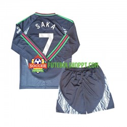 Camisola Júnior Arsenal Saka 7 Alternativa Equipamento 2024-2025 Manga Comprida