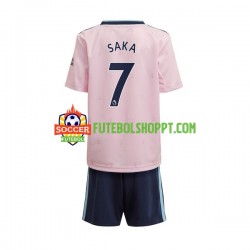Camisola Júnior Arsenal Saka 7 Terceiro Equipamento 2022-2023 Manga Curta