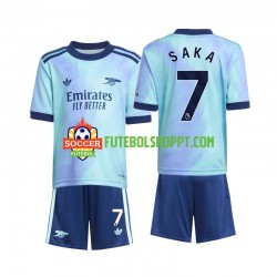 Camisola Júnior Arsenal Saka 7 Terceiro Equipamento 2024-2025 Manga Curta