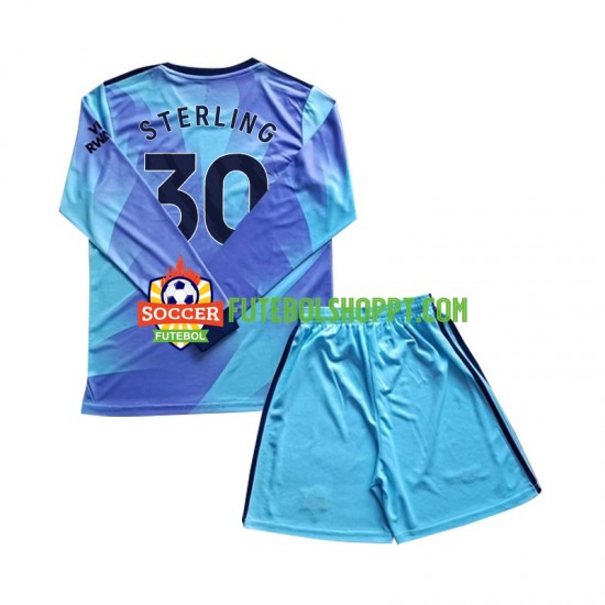 Camisola Júnior Arsenal Sterling 30 Terceiro Equipamento 2024-2025 Manga Comprida
