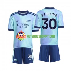 Camisola Júnior Arsenal Sterling 30 Terceiro Equipamento 2024-2025 Manga Curta