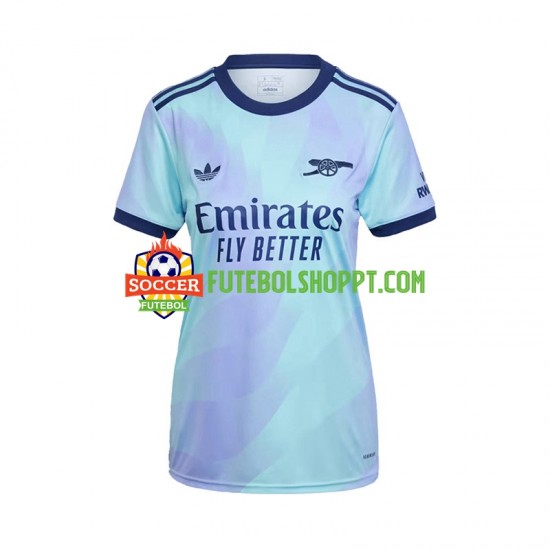 Camisola Mulher Arsenal Terceiro Equipamento 2024-2025 Manga Curta
