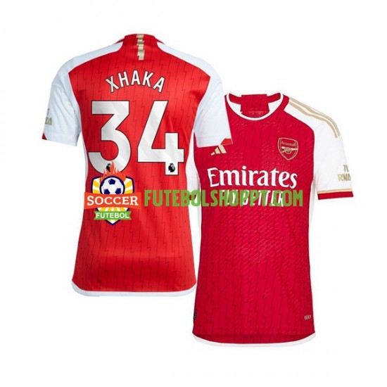 Camisola Homem Arsenal Xhaka 34 Principais Equipamento 2023-2024 Manga Curta