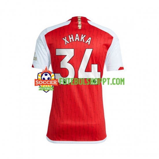 Camisola Homem Arsenal Xhaka 34 Principais Equipamento 2023-2024 Manga Curta