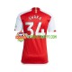Camisola Homem Arsenal Xhaka 34 Principais Equipamento 2023-2024 Manga Curta