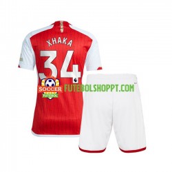 Camisola Júnior Arsenal Xhaka 34 Principais Equipamento 2023-2024 Manga Curta