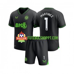 Camisola Júnior Aston Villa Emiliano Martinez 1 Guarda-redes Principais Equipamento 2023-2024 Manga Curta