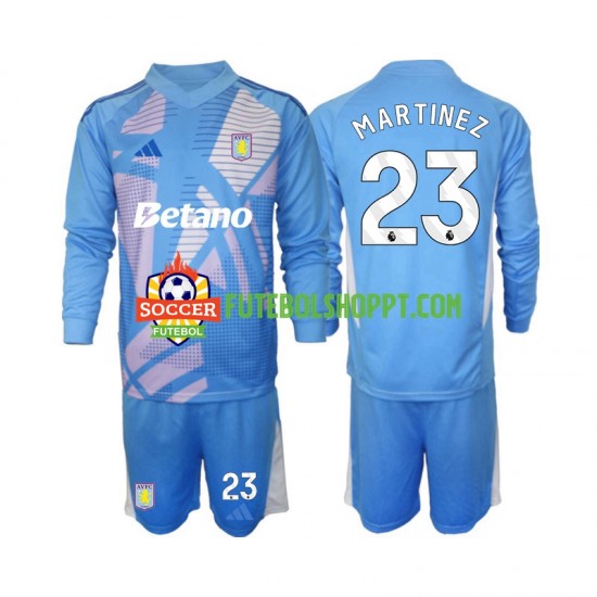Camisola Júnior Aston Villa Emiliano Martinez 23 Guarda-redes Terceiro Equipamento 2024-2025 Manga Comprida