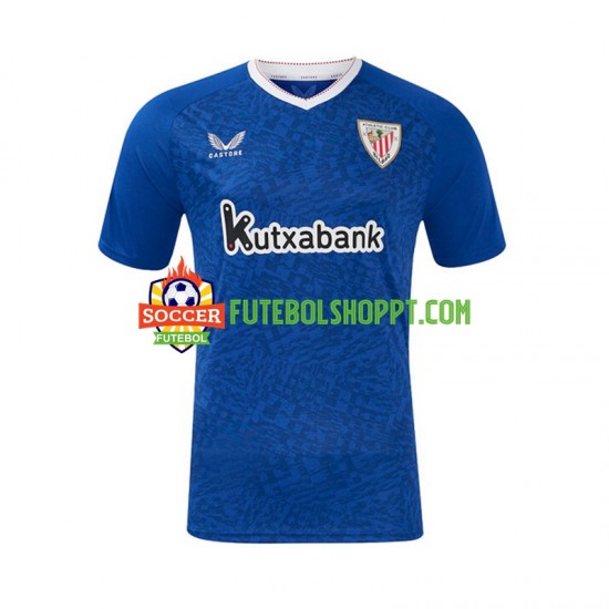 Camisola Homem Athletic Bilbao Alternativa Equipamento 2024-2025 Manga Curta