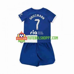 Camisola Júnior Atlético Madrid 2 Antoine Griezmann 7 Alternativa Equipamento 2023-2024 Manga Curta