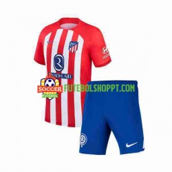 Camisola Júnior Atlético Madrid 2 Principais Equipamento 2023-2024 Manga Curta