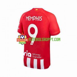 Camisola Homem Atlético Madrid 2 Memphis Depay 9 Principais Equipamento 2023-2024 Manga Curta
