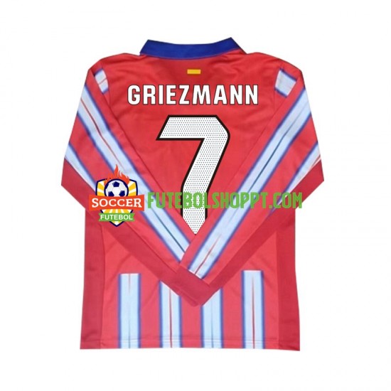 Camisola Homem Atlético Madrid Antoine Griezmann 7 Principais Equipamento 2024-2025 Manga Comprida