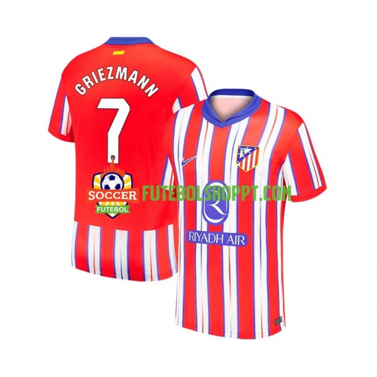 Camisola Homem Atlético Madrid Antoine Griezmann 7 Principais Equipamento 2024-2025 Manga Curta