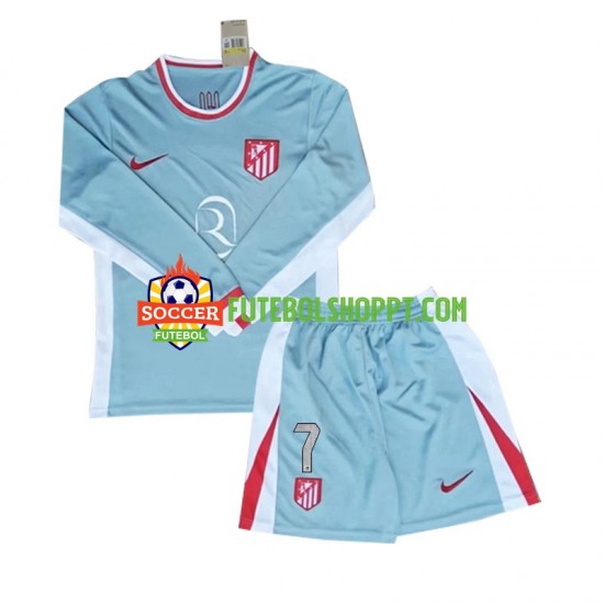 Camisola Júnior Atlético Madrid Antoine Griezmann 7 Alternativa Equipamento 2024-2025 Manga Comprida