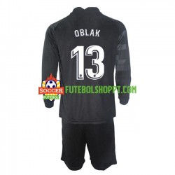 Camisola Júnior Atlético Madrid Jan Oblak 13 Guarda-redes Alternativa Equipamento 2021-2022 Manga Comprida