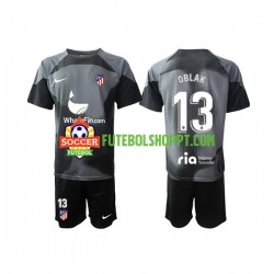 Camisola Júnior Atlético Madrid Jan Oblak 13 Guarda-redes Alternativa Equipamento 2022-2023 Manga Curta
