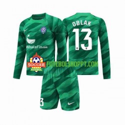 Camisola Júnior Atlético Madrid Jan Oblak 13 Guarda-redes Alternativa Equipamento 2023-2024 Manga Comprida Camisola Júnior Atlético Madrid Jan Oblak 13 Guarda-redes Alternativa Equipamento 2023-2024 Manga Comprida