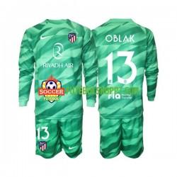 Camisola Júnior Atlético Madrid Jan Oblak 13 Green color Guarda-redes Alternativa Equipamento 2023-2024 Manga Comprida Camisola Júnior Atlético Madrid Jan Oblak 13 Green color Guarda-redes Alternativa Equipamento 2023-2024 Manga Comprida