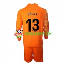 Camisola Júnior Atlético Madrid Jan Oblak 13 Guarda-redes Principais Equipamento 2021-2022 Manga Comprida