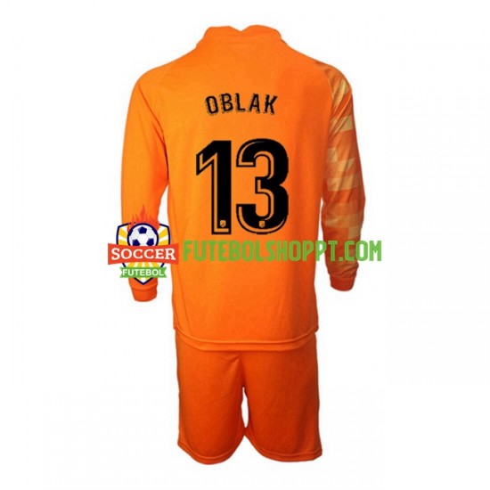 Camisola Júnior Atlético Madrid Jan Oblak 13 Guarda-redes Principais Equipamento 2021-2022 Manga Comprida