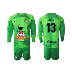 Camisola Júnior Atlético Madrid Jan Oblak 13 Guarda-redes Principais Equipamento 2022-2023 Manga Comprida