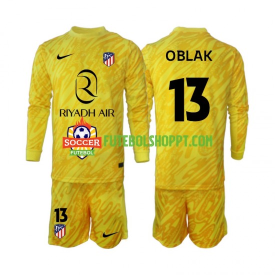 Camisola Júnior Atlético Madrid Jan Oblak 13 Guarda-redes Terceiro Equipamento 2024-2025 Manga Comprida