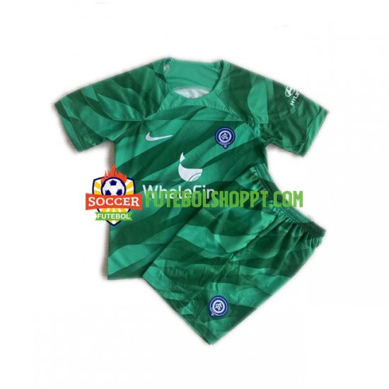 Camisola Júnior Atlético Madrid Guarda-redes Alternativa Equipamento 2023-2024 Manga Curta