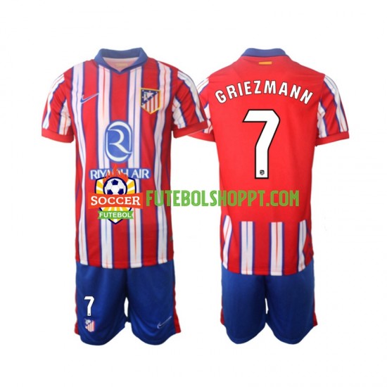 Camisola Júnior Atlético Madrid Griezmann 7 Principais Equipamento 2024-2025 Manga Curta