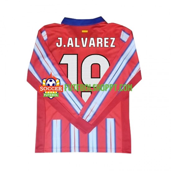 Camisola Homem Atlético Madrid Julian Alvarez 19 Principais Equipamento 2024-2025 Manga Comprida
