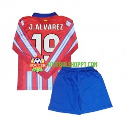 Camisola Júnior Atlético Madrid Julian Alvarez 19 Principais Equipamento 2024-2025 Manga Comprida