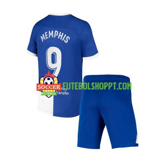 Camisola Júnior Atlético Madrid Memphis 9 120 Anniversary Principais Equipamento 2022-2023 Manga Curta