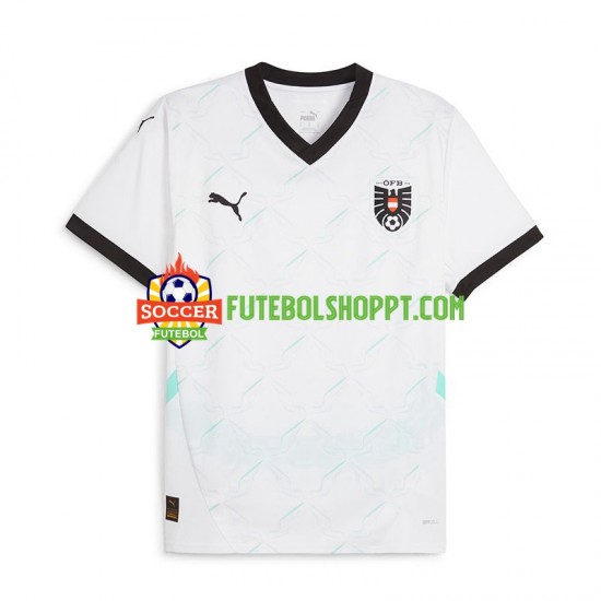 Camisola Homem Áustria Alternativa Equipamento Euro 2024 Manga Curta