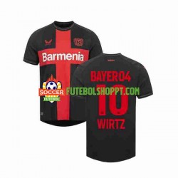 Camisola Homem Bayer 04 Leverkusen Florian Wirtz 10 Principais Equipamento 2023-2024 Manga Curta