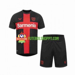 Camisola Júnior Bayer 04 Leverkusen Principais Equipamento 2023-2024 Manga Curta
