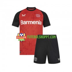 Camisola Júnior Bayer 04 Leverkusen Principais Equipamento 2024-2025 Manga Curta