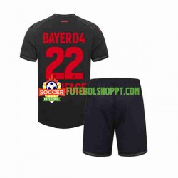 Camisola Júnior Bayer 04 Leverkusen Victor Boniface 22 Principais Equipamento 2023-2024 Manga Curta
