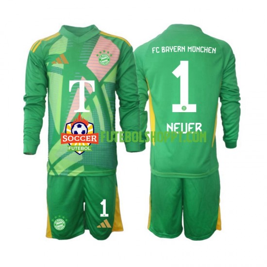 Camisola Júnior Bayern de Munique Manuel Neuer 1 Guarda-redes Quarto Equipamento 2024-2025 Manga Comprida