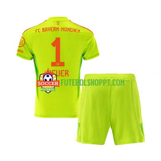 Camisola Júnior Bayern de Munique Manuel Neuer 1 Guarda-redes Principais Equipamento 2024-2025 Manga Curta