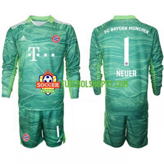 Camisola Júnior Bayern de Munique Manuel Neuer 1 Guarda-redes Terceiro Equipamento 2021-2022 Manga Comprida