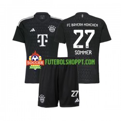 Camisola Júnior Bayern de Munique Yann Sommer 27 Guarda-redes Principais Equipamento 2023-2024 Manga Curta