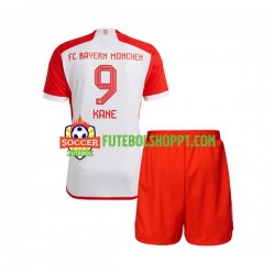 Camisola Júnior Bayern de Munique Harry Kane 9 Principais Equipamento 2023-2024 Manga Curta