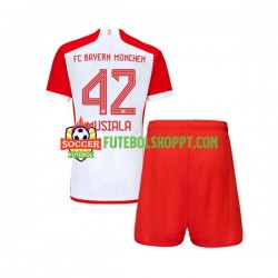 Camisola Júnior Bayern de Munique Jamal Musiala 42 Principais Equipamento 2023-2024 Manga Curta