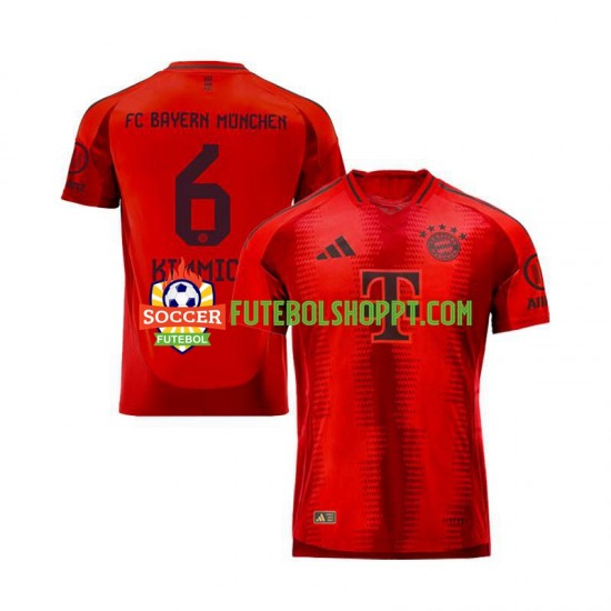Camisola Homem Bayern de Munique Joshua Kimmich 10 Principais Equipamento 2024-2025 Manga Curta