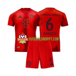 Camisola Júnior Bayern de Munique Joshua Kimmich 6 Principais Equipamento 2024-2025 Manga Curta