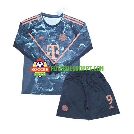 Camisola Júnior Bayern de Munique Kane 9 Alternativa Equipamento 2024-2025 Manga Comprida