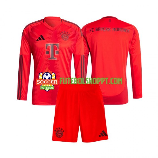 Camisola Júnior Bayern de Munique Principais Equipamento 2024-2025 Manga Comprida