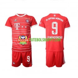 Camisola Júnior Bayern de Munique Lewandowski 9 Principais Equipamento 2022-2023 Manga Curta