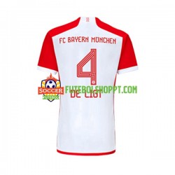 Camisola Homem Bayern de Munique Matthijs de Ligt 4 Principais Equipamento 2023-2024 Manga Curta