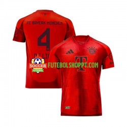 Camisola Homem Bayern de Munique Matthijs de Ligt 4 Principais Equipamento 2024-2025 Manga Curta